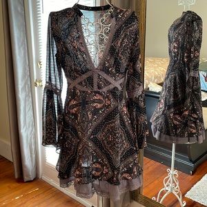 Free People flare-sleeve dress